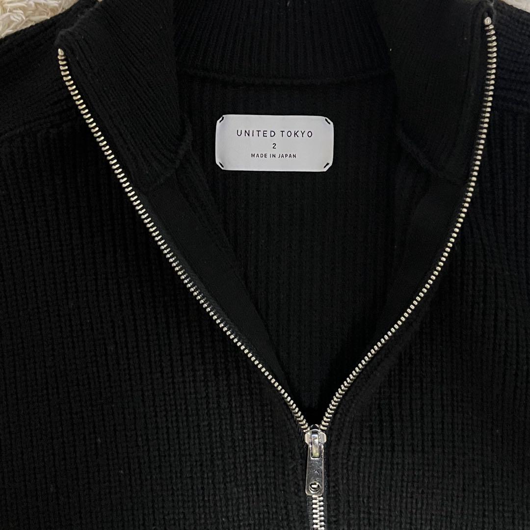 ユナイテッドトウキョウの17AWウールリブジップドライバーズニット