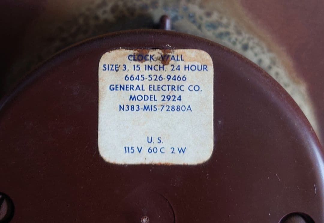 GE ゼネラルエレクトリック 掛け時計 ビンテージ アメリカ