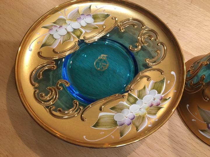 ベニチアンガラス　カップ&ソーサー