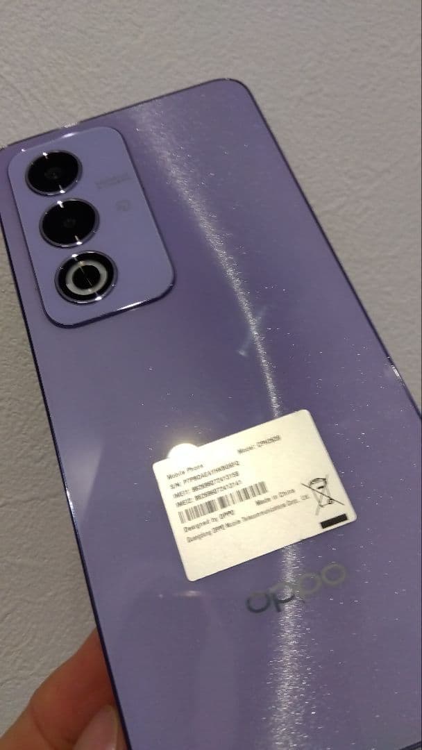 Oppo A3 5G パープル スマートフォン 本体（保護フィルム貼済商品）