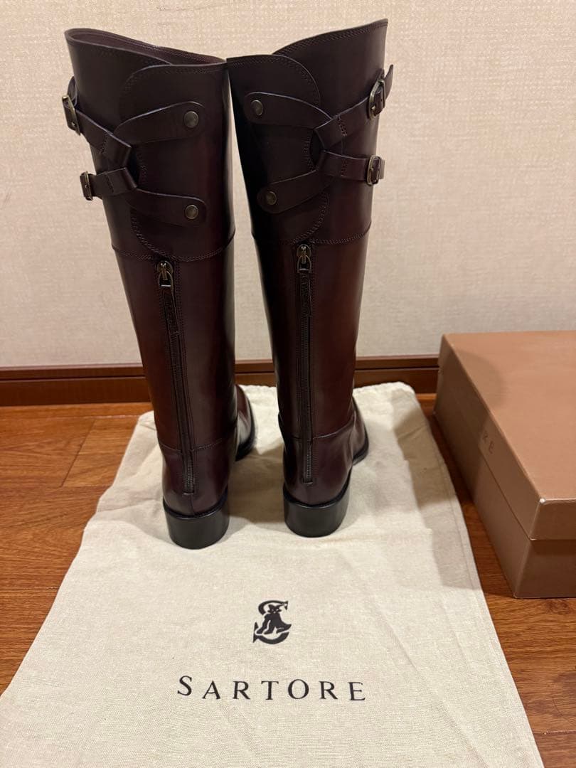 値下げ新品未使用　定番人気の「SARTORE」ジョッキーブーツ。サイズ38