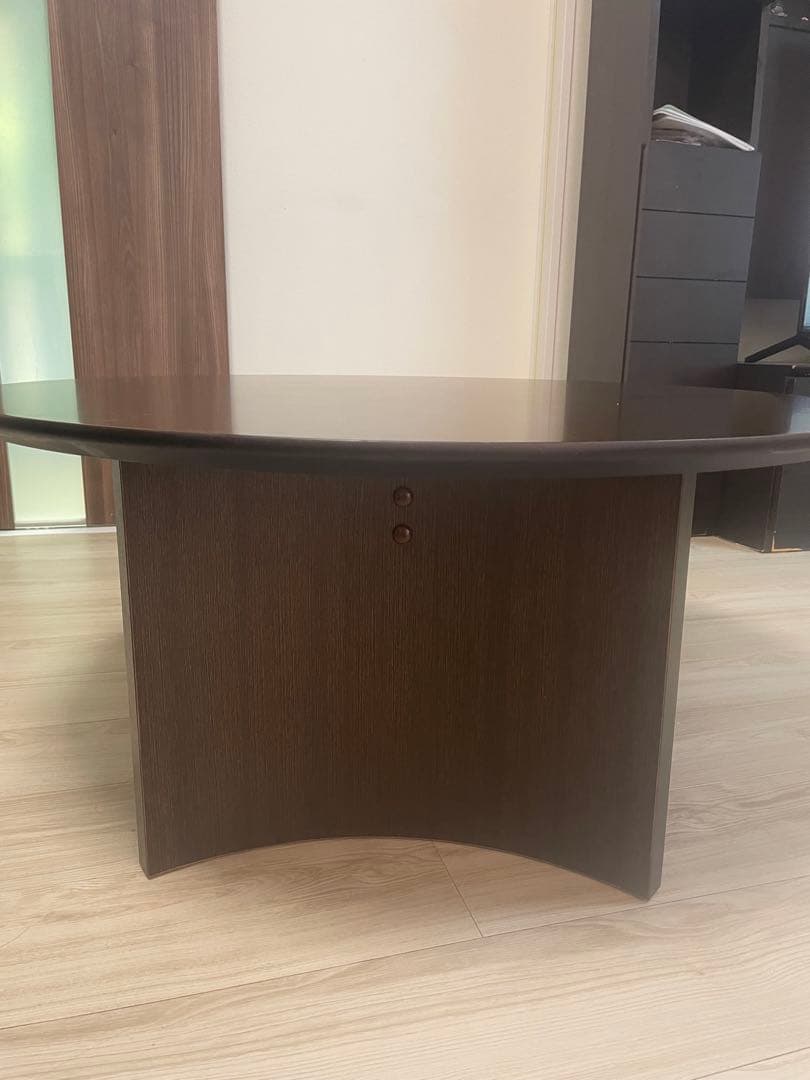 モダン ダークブラウン ローテーブル センターテーブル 90cm