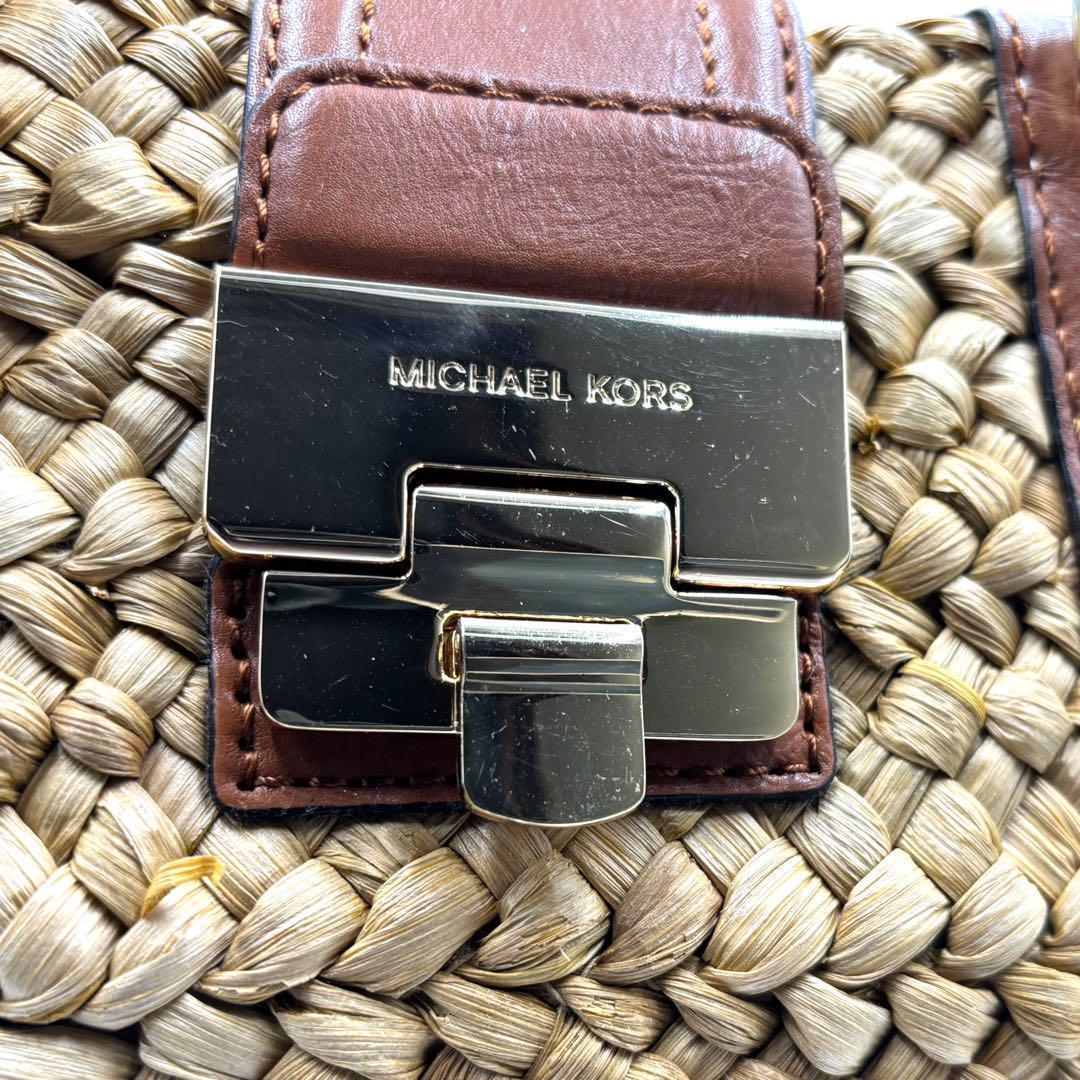 【美品】マイケルコース　カゴバッグ　チェーン　金具　ガンチーニ　手提げ　肩掛け