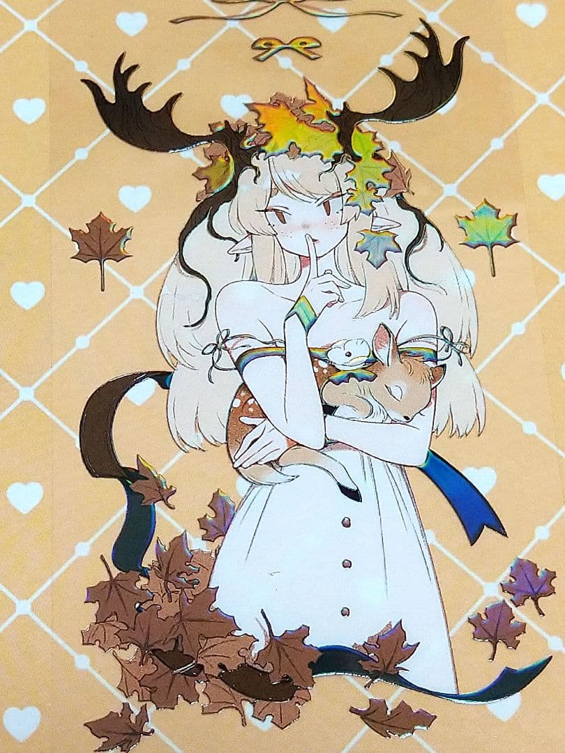 ✩のこり２✩J1038＃荒森精灵(炫彩)鲸落印象切り売り海外人物マステ女の子