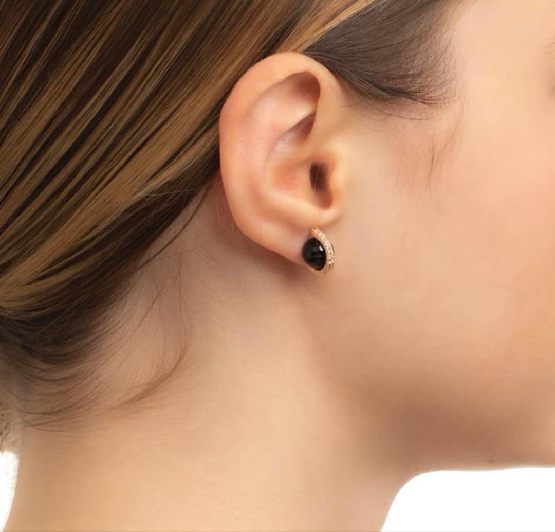 まっちゃん　！　ヒロタカ　BELUGA オニキス ダイヤ ピアス S