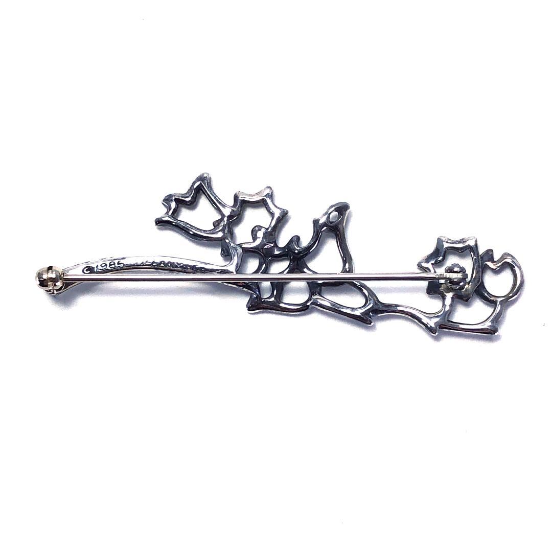 【美品・箱付き】ティファニー／ホタルブクロ ピンブローチ SV925