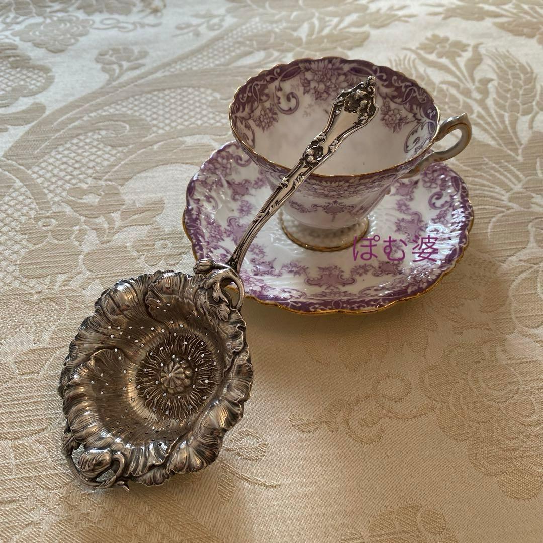 【米国／純銀】①ソルトスプーン３本②バターナイフ③茶漉し④フォーク＆スプーン