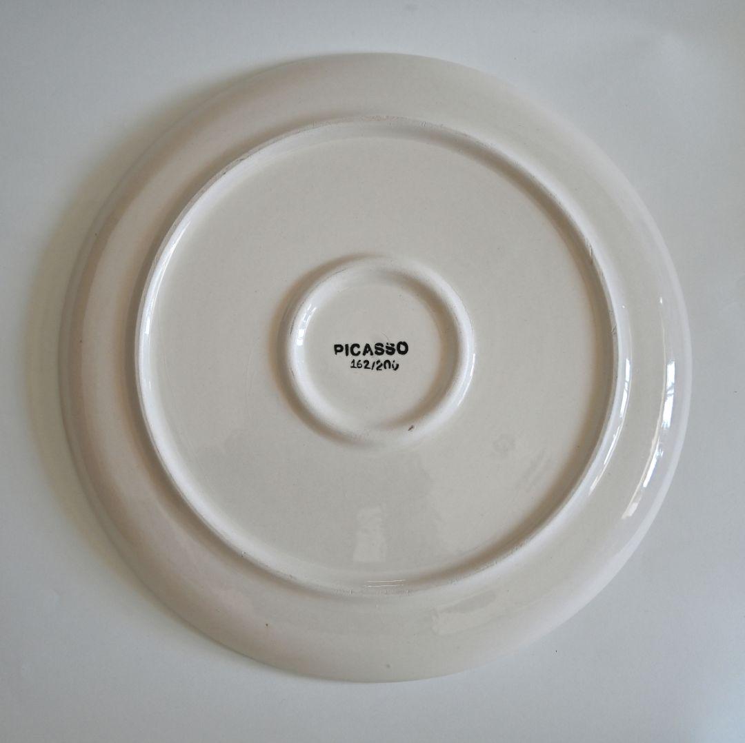 パブロ・ピカソ 陶器絵皿 【山羊の横顔】サイン入り（162/200）鑑定書付