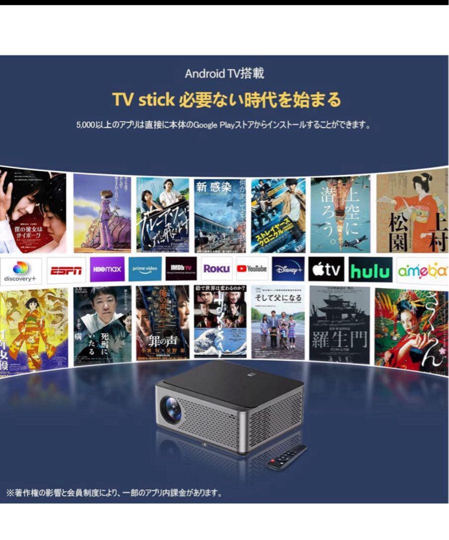 WTONISY プロジェクター600ANSI 高輝度LED 5GWiFi