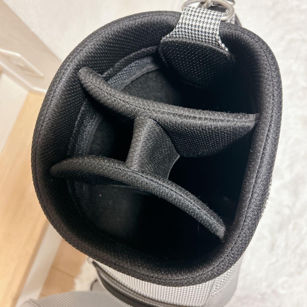 XXIOゼクシオ メンズ 大型キャディバッグ 千鳥格子柄 トラベルカバー付属