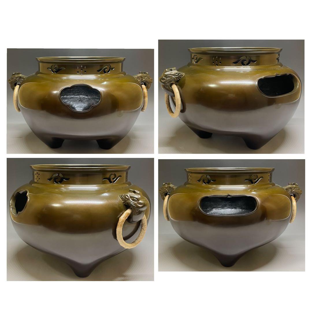 人間国宝　高橋敬典　鬼面風炉釜　釜釻　共箱　栞