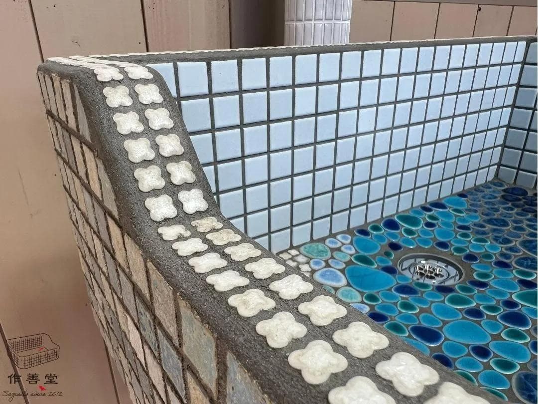 作善堂タイルシンク流し台　美濃焼タイルシンク　ライトＳＳサイズ　5045