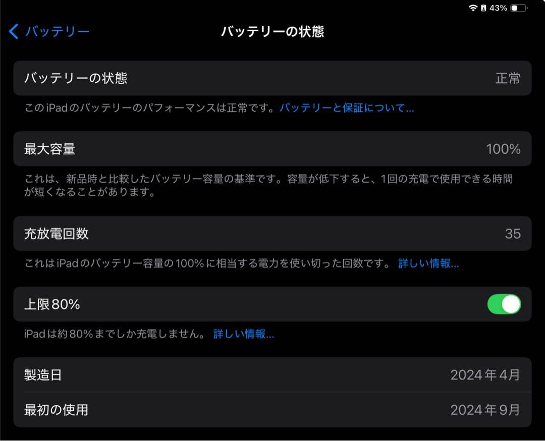 iPad Pro13インチM4 256GB Wifiモデル AppleCare+