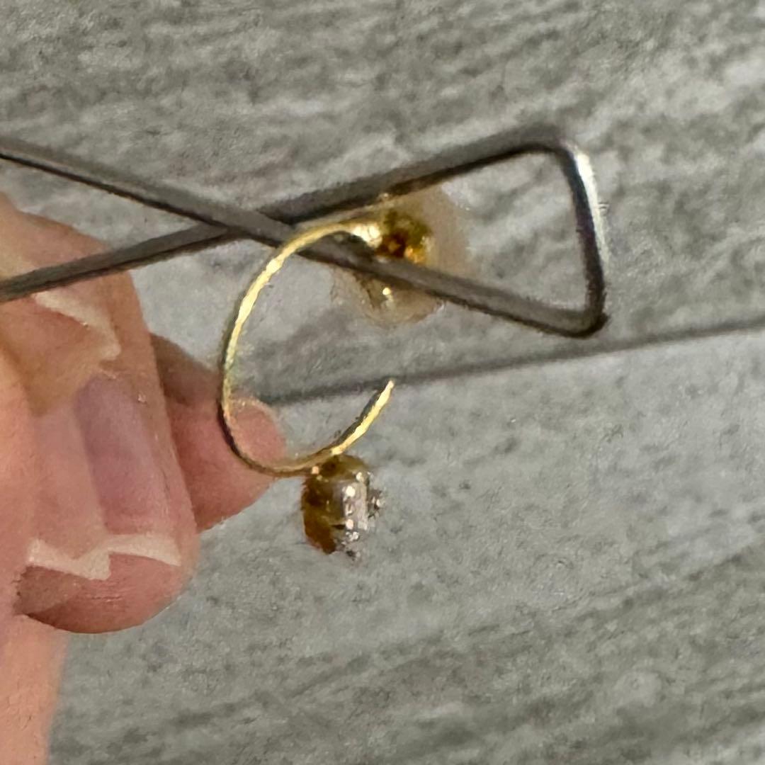 e.m. 18K フープピアス ダイヤモンド