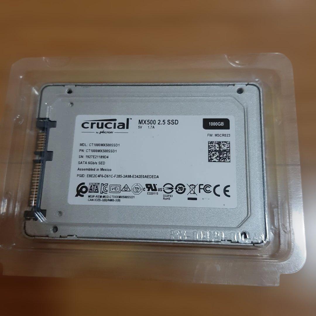Crucial MX500 2.5インチ SSD 1000GB