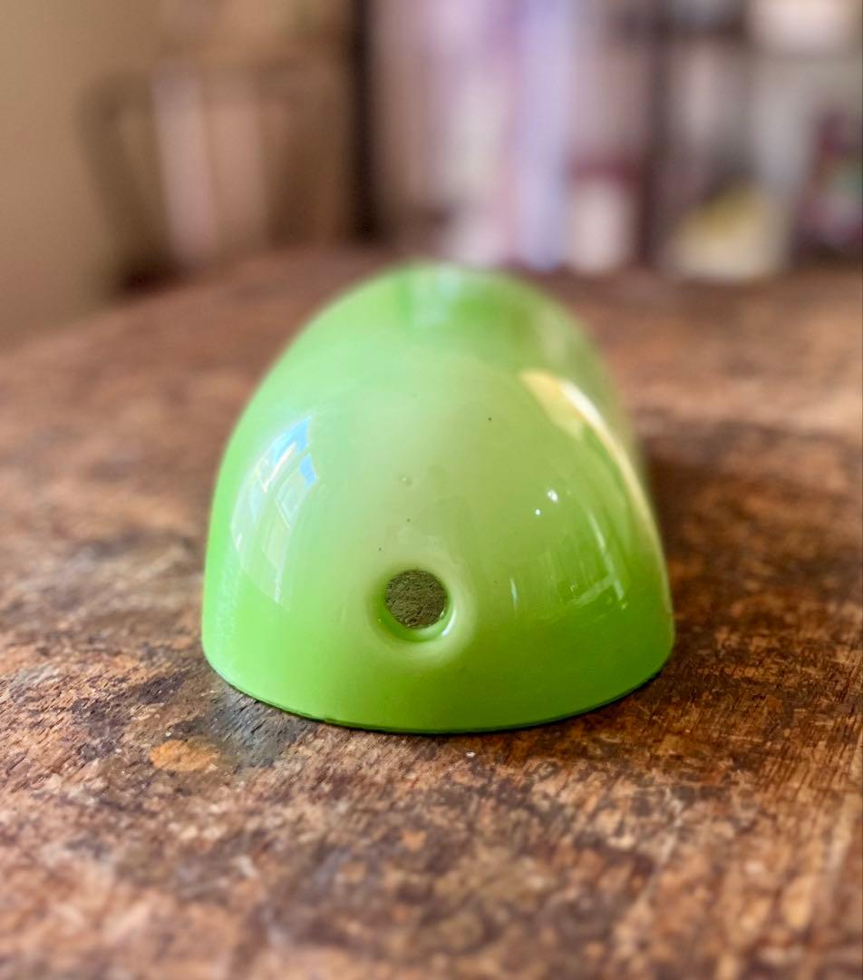 大正ロマン　緑変形電笠　電気スタンド　ガラス　照明　灯り　アンティーク　古道具