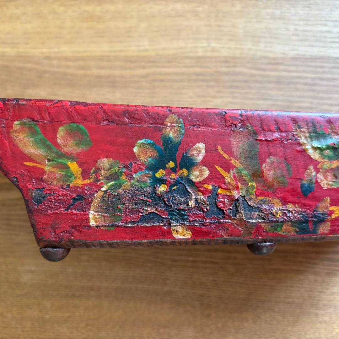 アンティーク 木製 壁掛け　インテリア　蚤の市　小物入れ