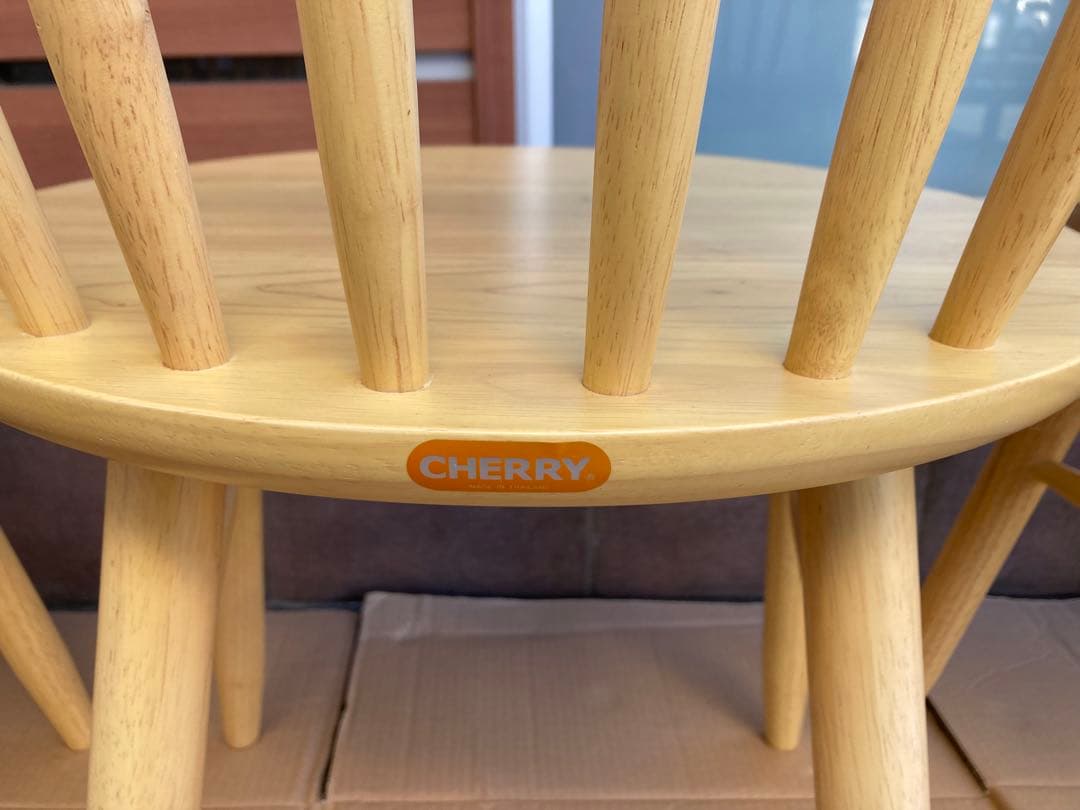 中古 桜屋工業 cherry 天然木 ダイニング チェア 椅子 4脚セット