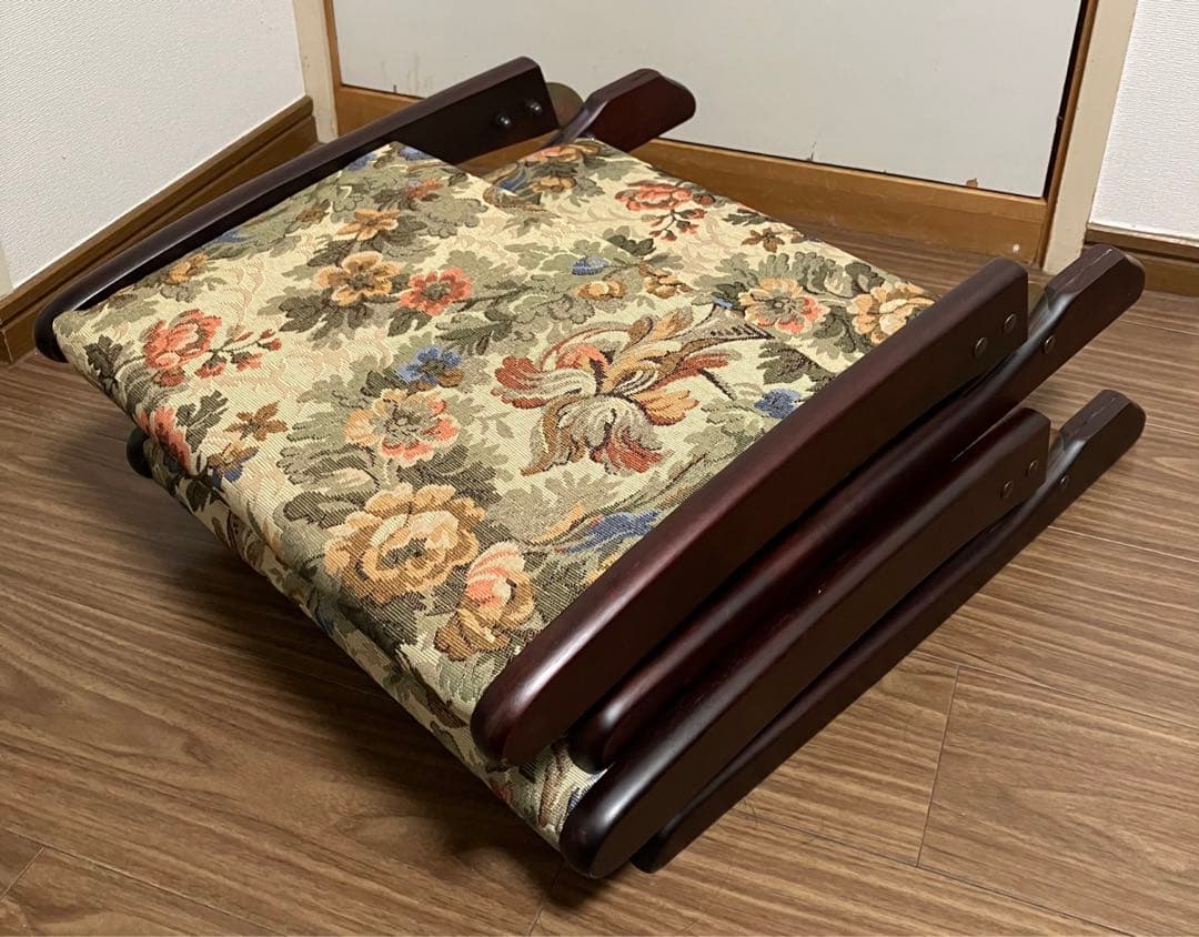 花柄 座椅子 2点セット ナカムラ バラ 薔薇 ローズ柄