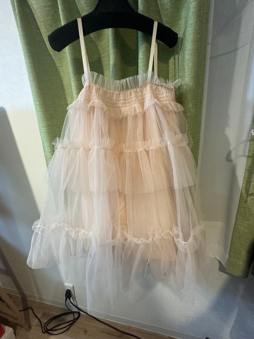 トップス tulle tiered tunic camisole