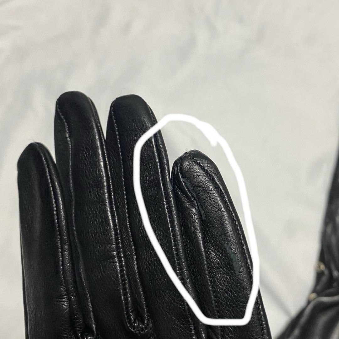クリスチャンディオール レザー　手袋　グローブ　ロゴ　ヴィンテージ プレート