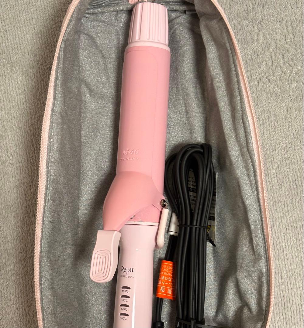 カールアイロンレピ スクエアバー 40mmロゼクレイツ Repit ヘアアイロン