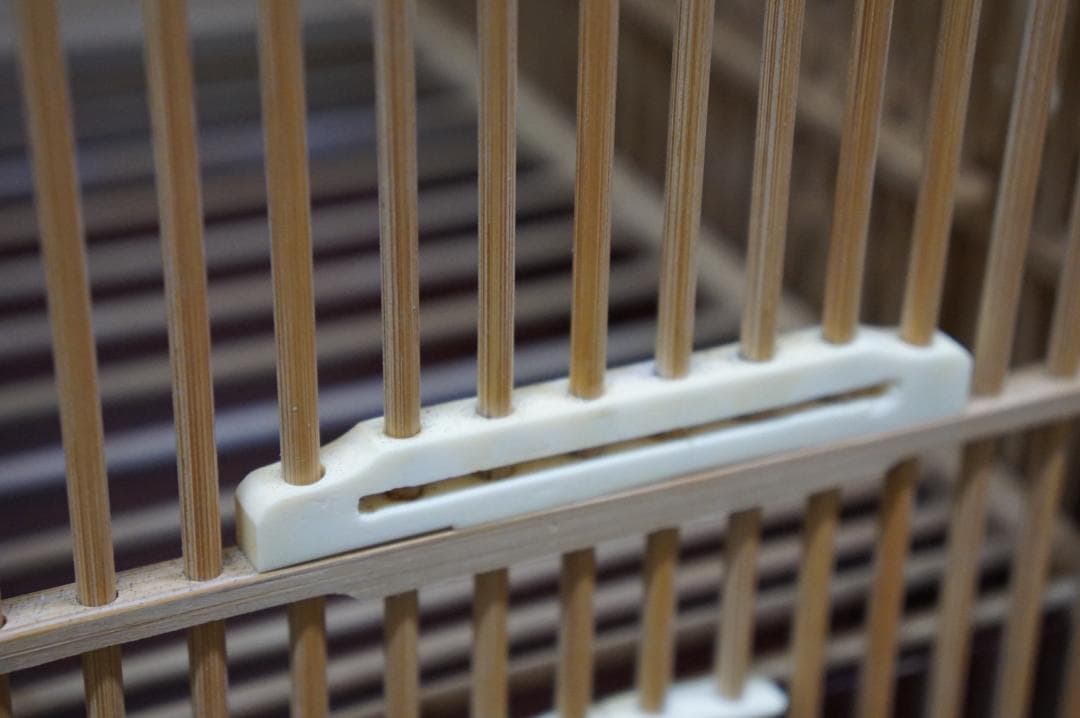 品評会用 桐箱付き 4点 30㎝ 竹籠 メジロ 鳥 鳥かご 状態良好 鑑賞籠 篭