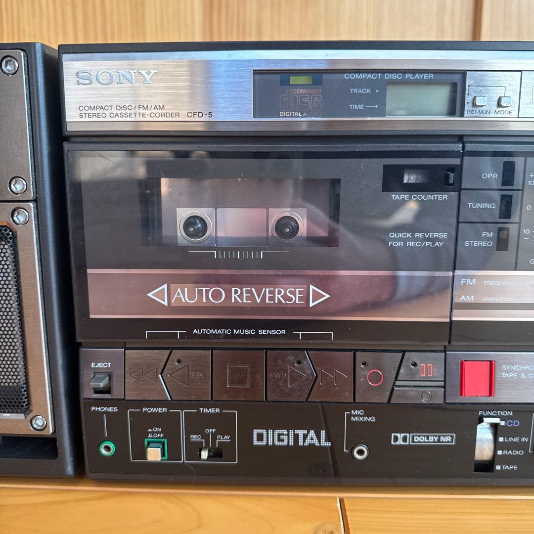 とんとん　希少 SONYソニー CFD-5 システムコンポ ラジカセ