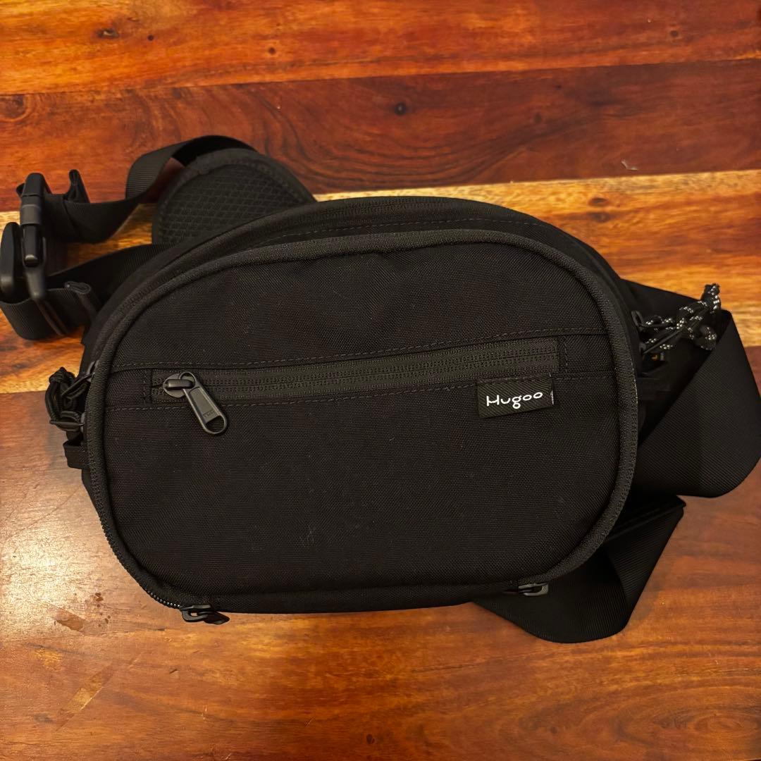 Hugoo ブラック 抱っこひも CORDURA ヒップシート