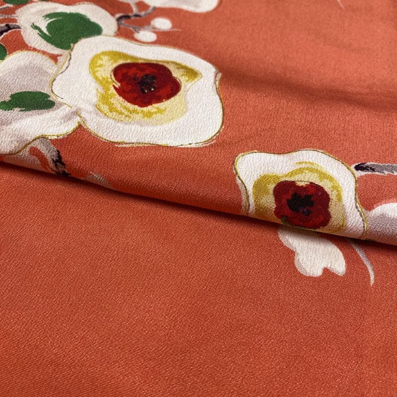 512ag37◎七五三 七歳 女児 アンティーク着物&袋帯 レトロ 梅 濃緋◎