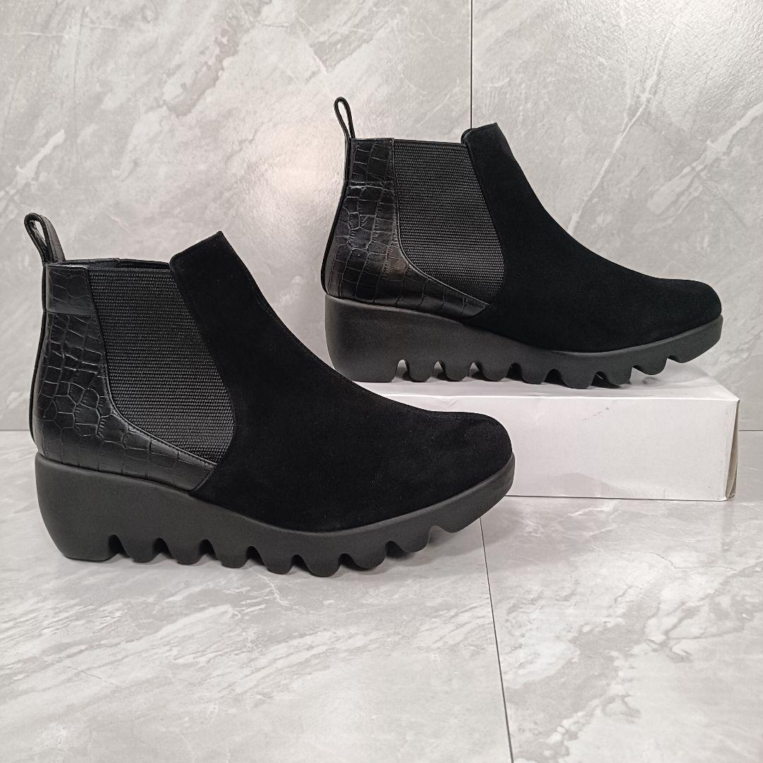 【新品】ヒルズアヴェニュー ウェーブソール サイドゴアブーツ 24.0cm