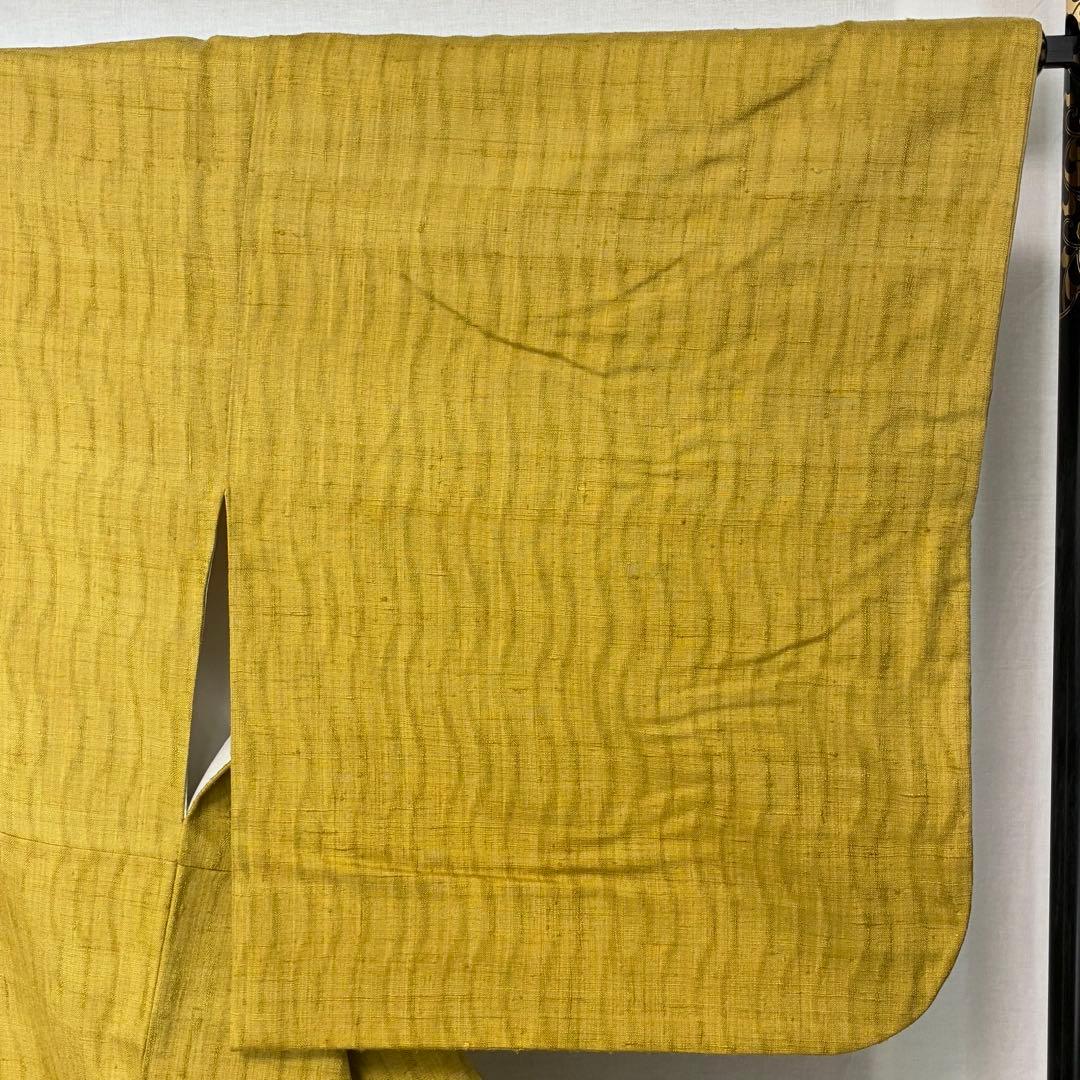 D186 本場結城紬　えり善　正絹　着物　袷　極美品