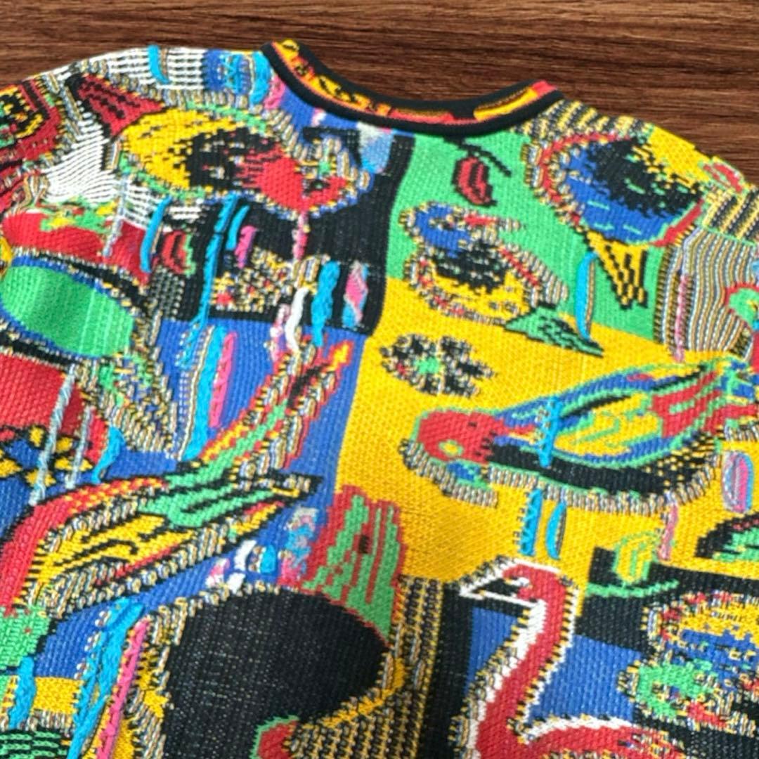 極美品 圧巻のバードデザイン 芸術 COOGI コットン ニットセーター M