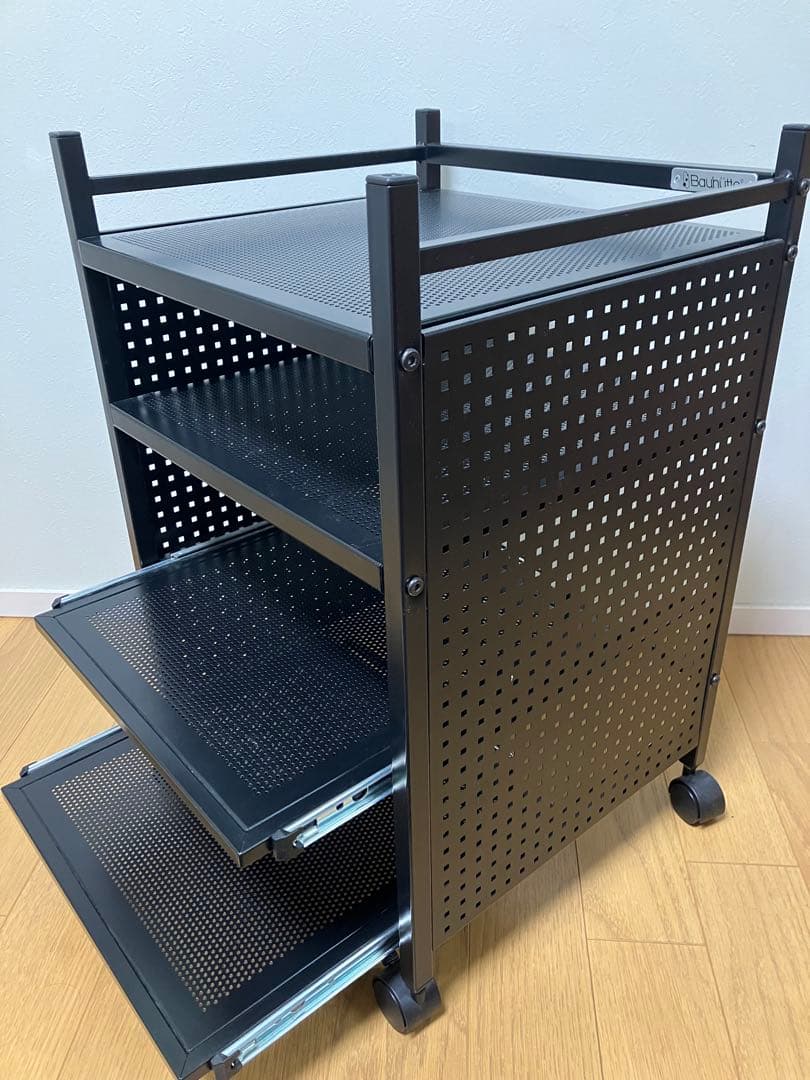 Bauhutte(バウヒュッテ) ゲーム機収納ラック BHS-380G-BK