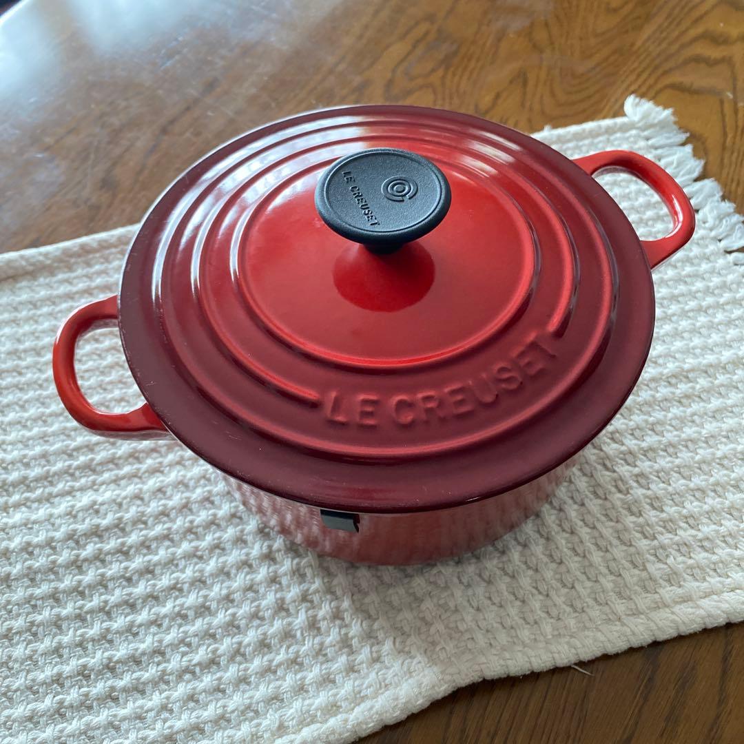 LE CREUSET 両手鍋 18cm レッド