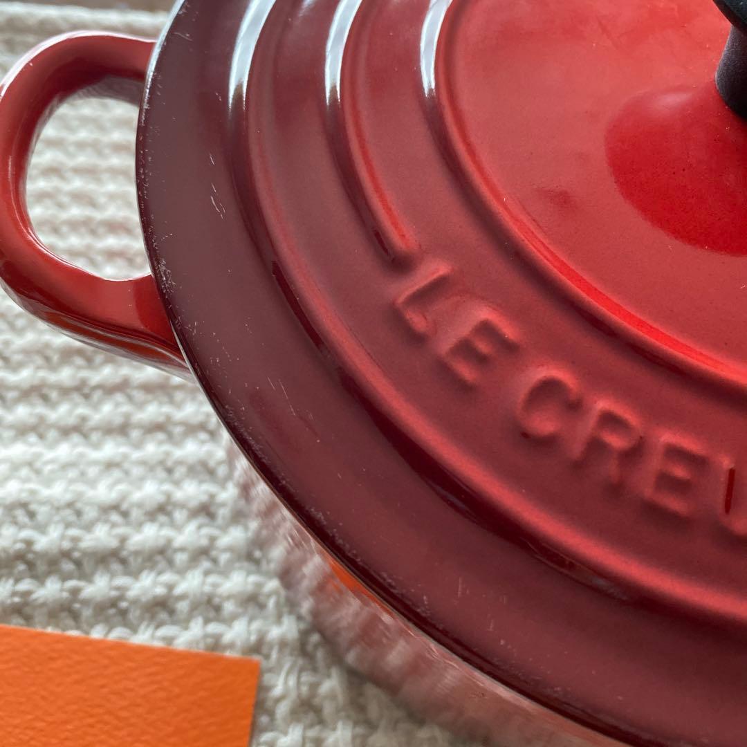 LE CREUSET 両手鍋 18cm レッド