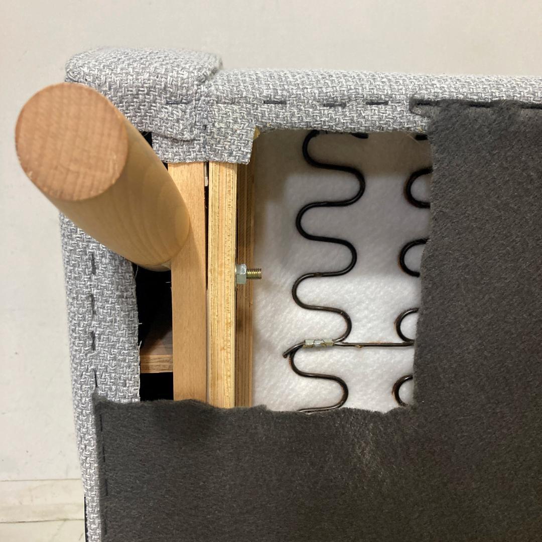 カリモク60 ロビーチェア 1シーター［廃盤カラー生地ミストグレー］難あり