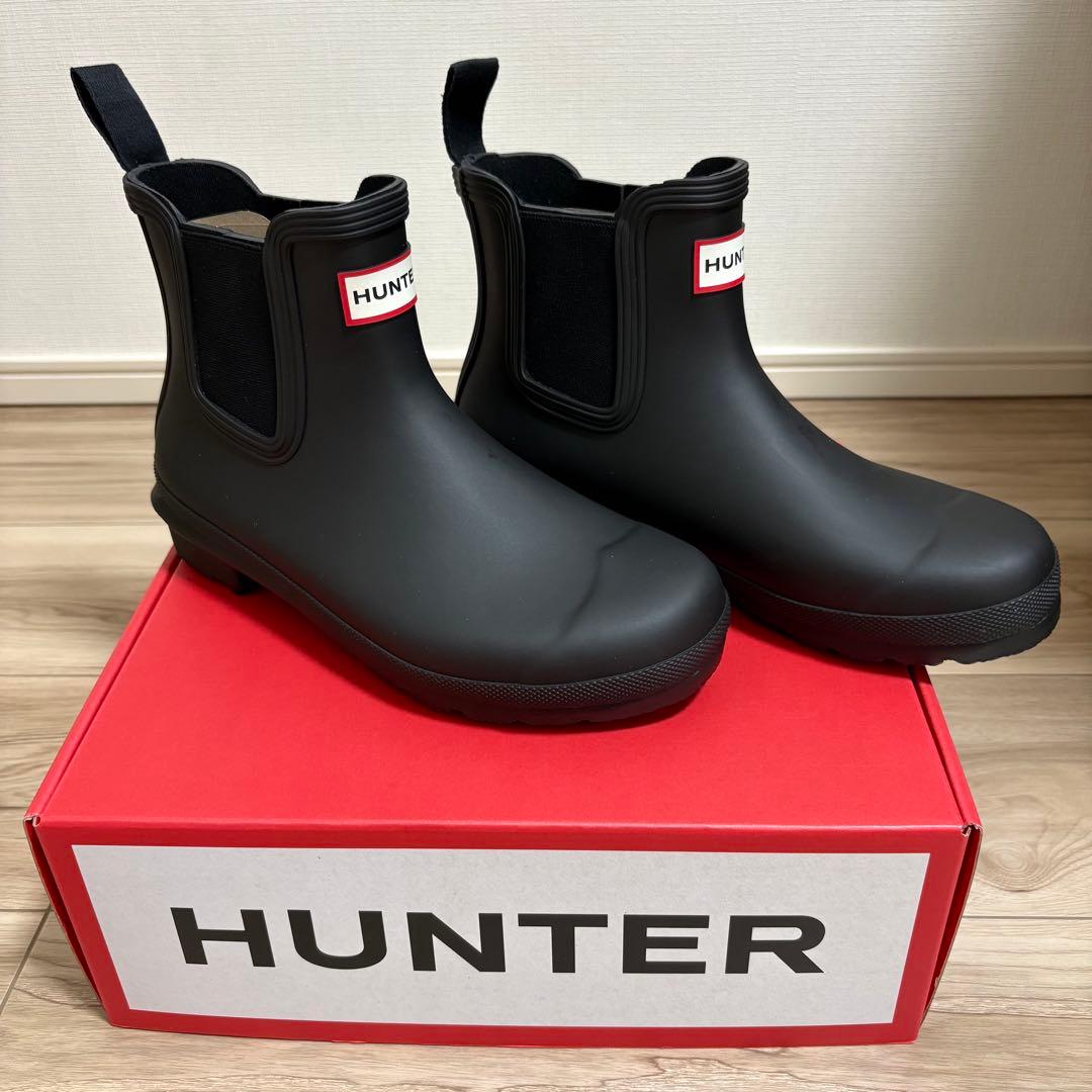 HUNTER サイドゴア ショートレインブーツ