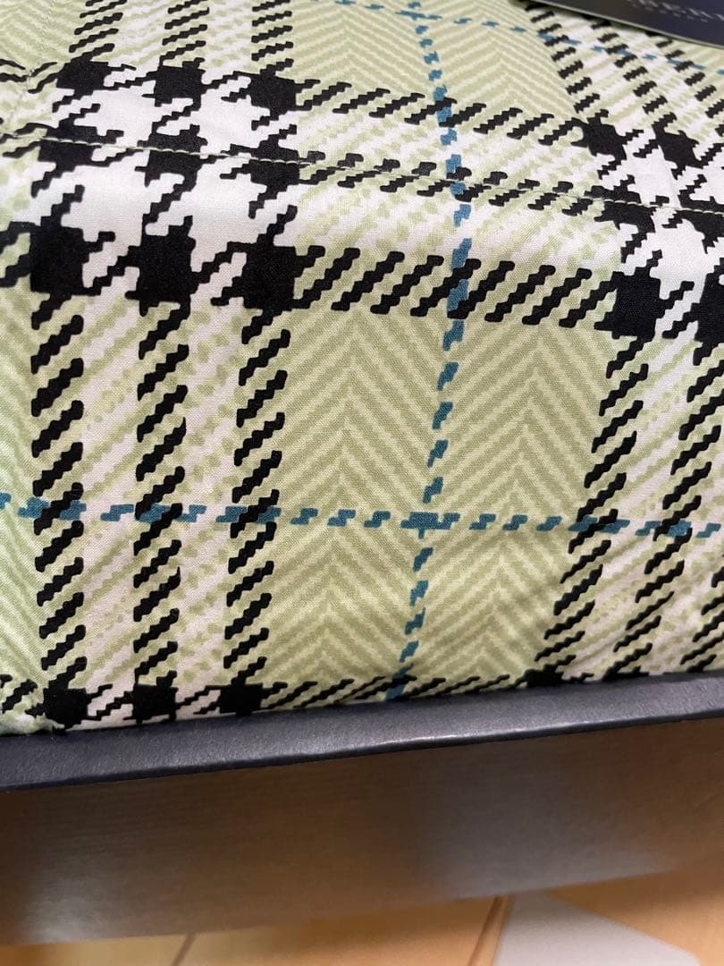 BURBERRYダウンケット 150x200cm 羽毛肌掛け布団グリーンチェック