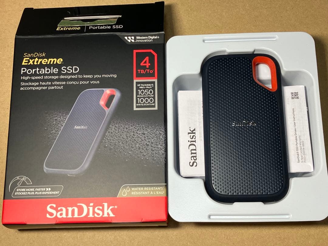 2025年製 サンディスク 4TB ポータブルSSD SDSSDE61-4T00