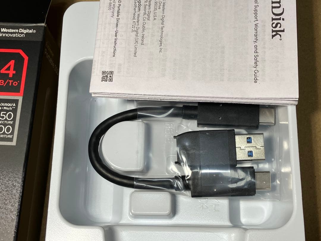 2025年製 サンディスク 4TB ポータブルSSD SDSSDE61-4T00