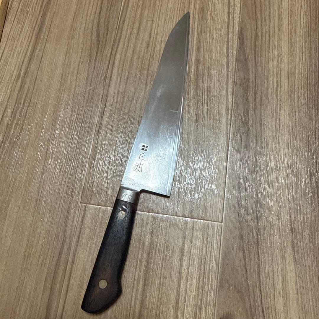 正本　包丁　洋出刃　刃渡り24cm