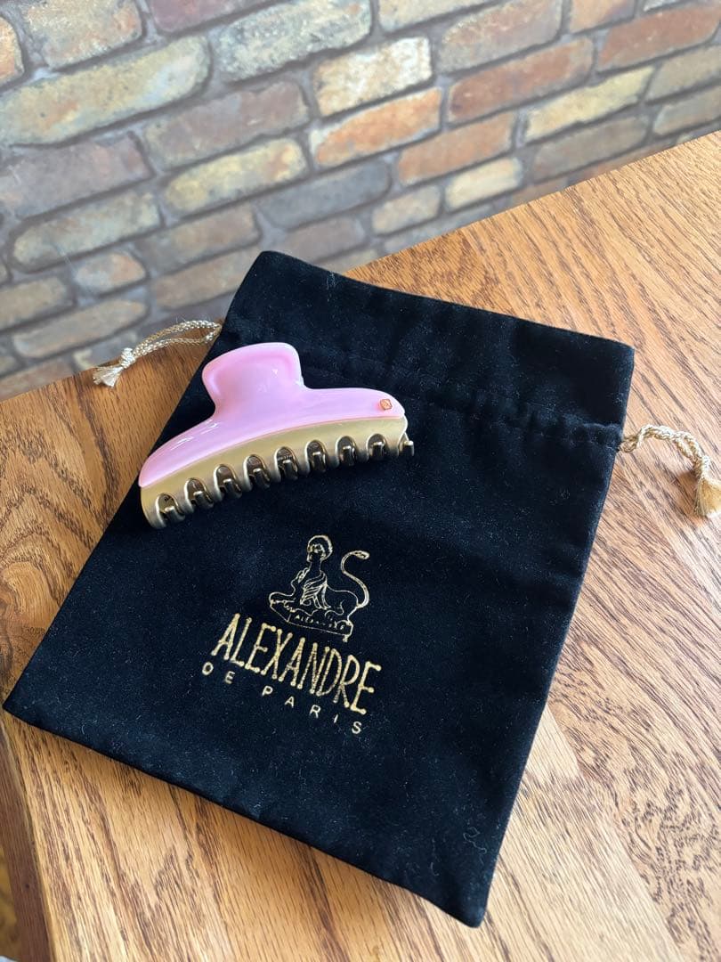 アレクサンドルドゥパリ　ピンク　ヘアクリップ　L　10.5㎝　定番デザイン