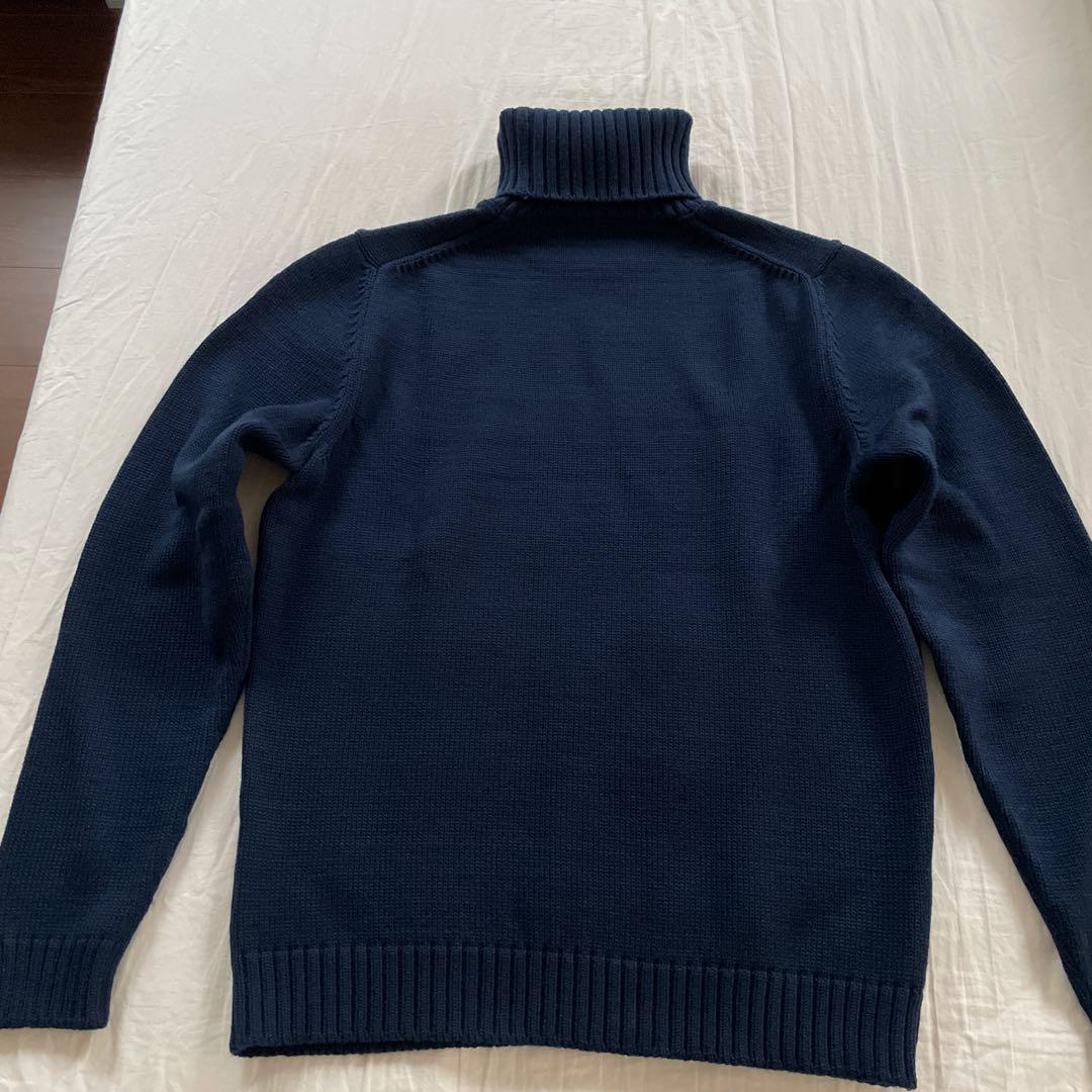 ZANONE ザノーネ 5ゲージ タートルネックニット ネイビー 46