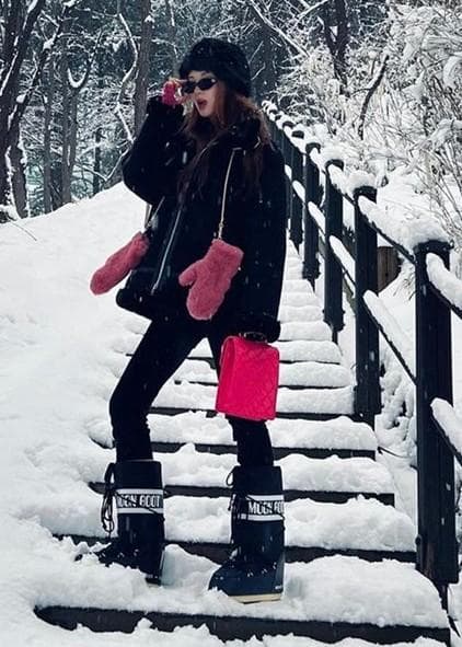 MOON BOOT ムーンブーツ ブラックバックホワイト 39/41 美品