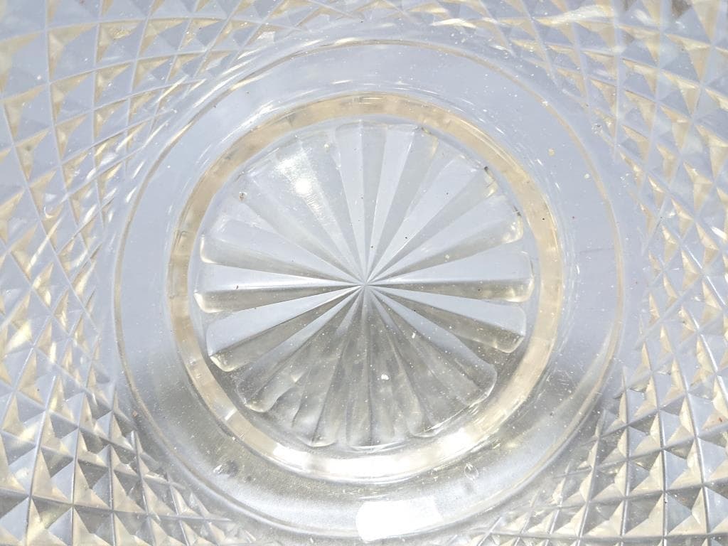 名家蔵出　江戸期　江戸切子鉢　6寸　保証