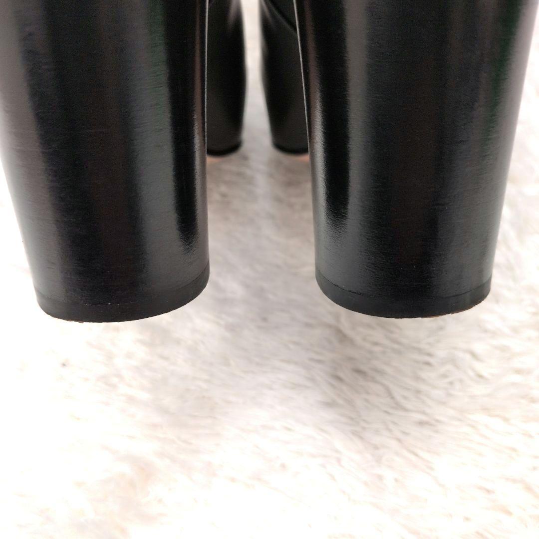 【美品】ペリーコ　メトロ　ロングブーツ　ポインテッドトゥ　チャンキーヒール　黒