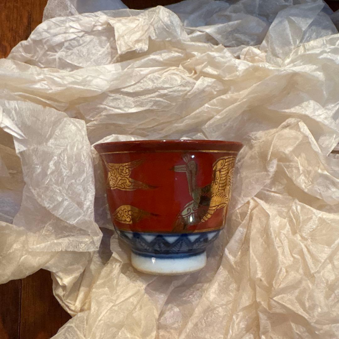 九谷焼　永楽　明治期　煎茶器揃　7点セット　アンティーク　古器 年代物