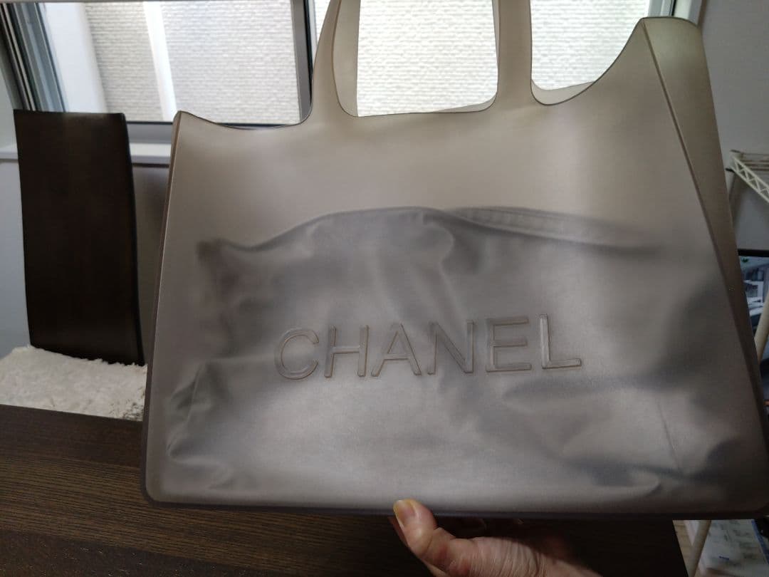 CHANEL クリアトートバッグ 収納袋付き