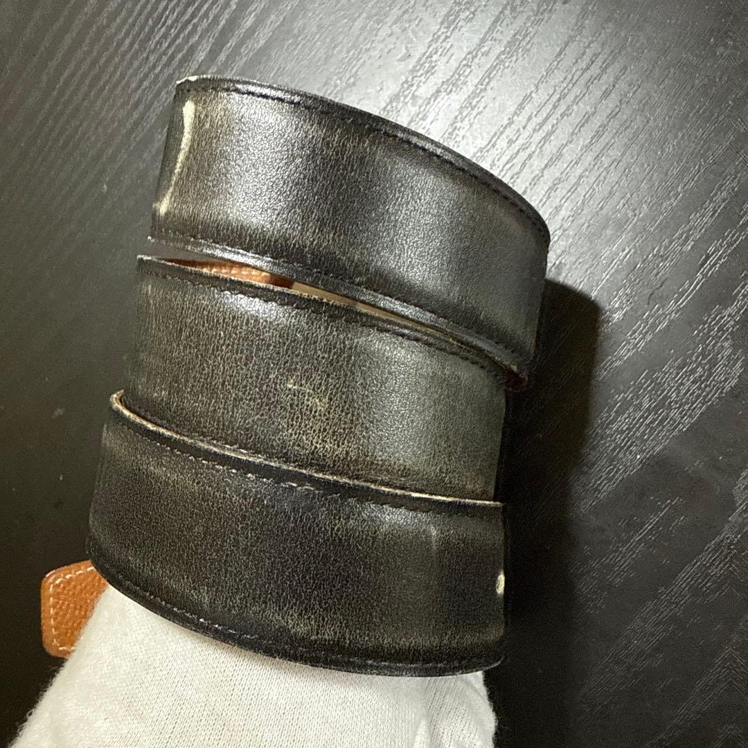 HERMES エルメスコンスタンスリバーシブルベルト70シルバーカラーバックル
